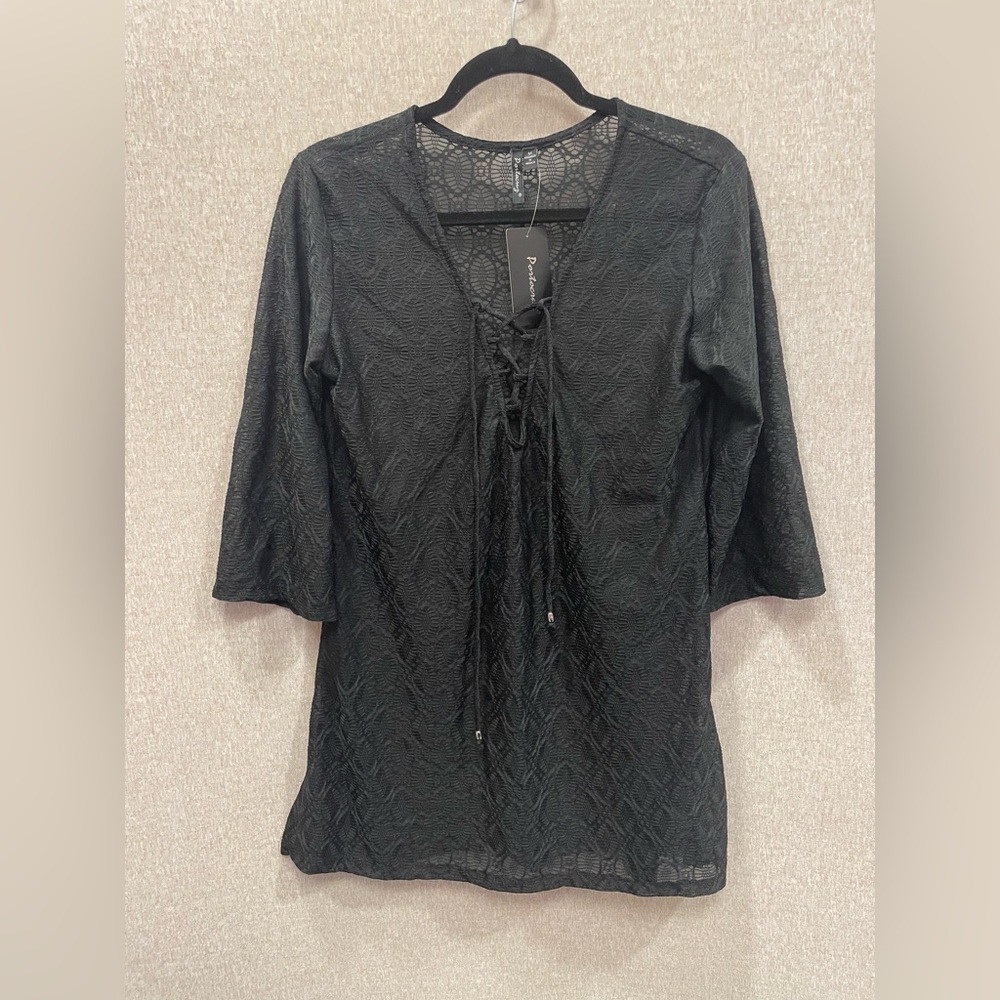 PortoCruz Lace Up Tunic Swim Cover-Up